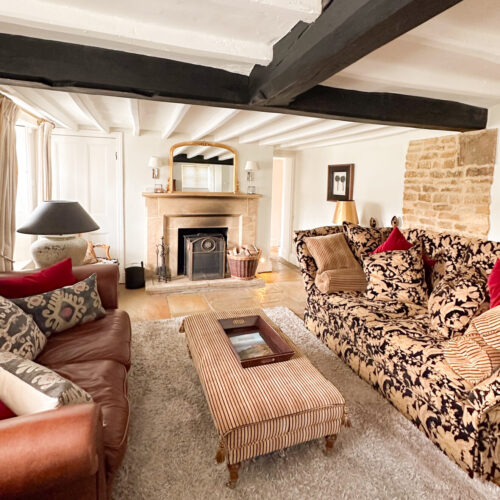 Formal room with fire place in cotswolds
