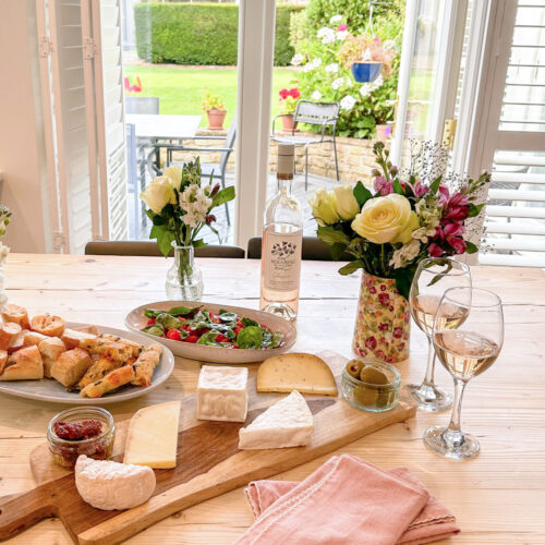 cheese and wine night in Cotswolds in holiday home